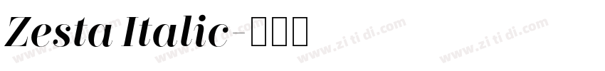 Zesta Italic字体转换